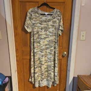 LuLaRoe Camo Print Midi Dress